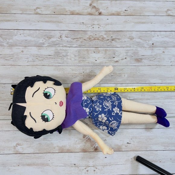 Kellytoy Vintage 2005 Betty Boop 16" Plush‎ Stuffed Toy Doll Blue Floral Dress - Picture 8 of 8